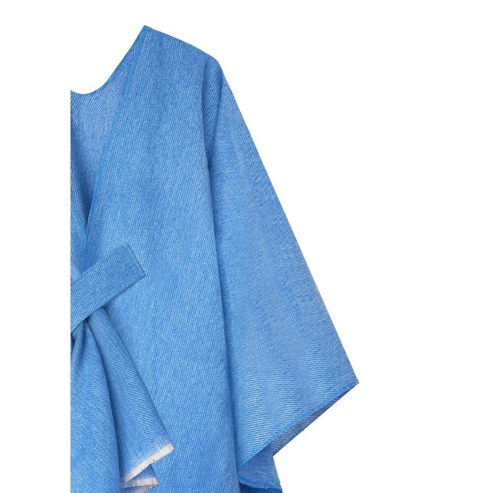 2862 Women's Shawl Wraps Open Front Poncho Cape Oversized Scarves(blue) - Picture 5 of 6